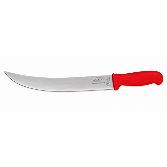 CUCHILLO BISTECERO CURVO 12”, FILO PROFESIONAL, MANGO ERGONÓMICO, COLOR ROJO. MODELO CABIC-12R