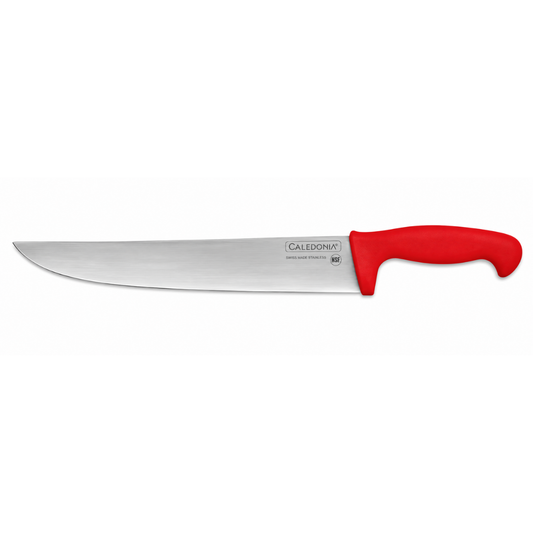 CUCHILLO BISTECERO CURVO 14, FILO PROFESIONAL, MANGO ERGONÓMICO, COLOR ROJO. MODELO CABIC-14R