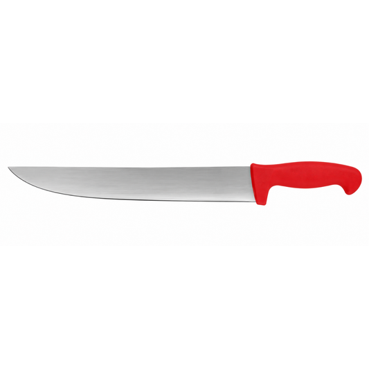 CUCHILLO BISTECERO RECTO 14”, FILO PROFESIONAL, MANGO ERGONÓMICO, COLOR ROJO MODELO CABIR-14R