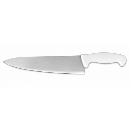 CUCHILLO CHEF 10”, FILO PROFESIONAL, MANGO ERGONÓMICO, COLOR BLANCO MODELO CACHE-10B