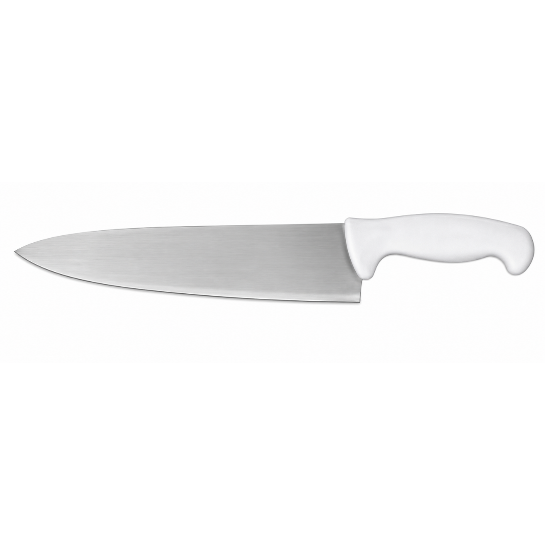 CUCHILLO CHEF 14”, FILO PROFESIONAL, MANGO ERGONÓMICOCOLOR BLANCO. MODELO CACHE-14B