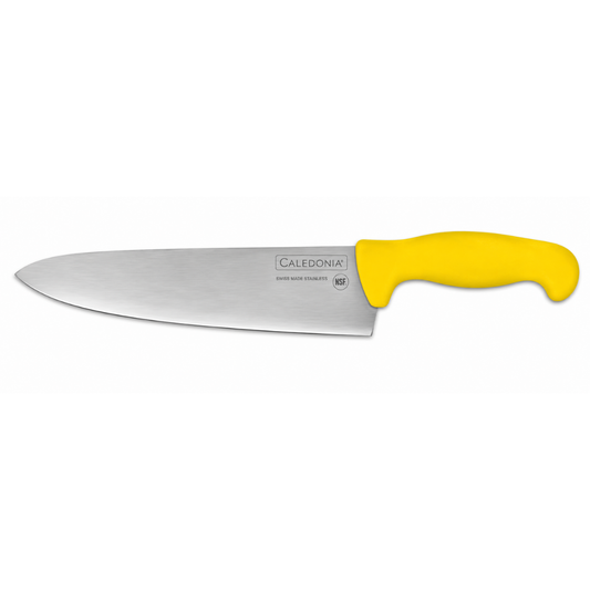 CUCHILLO CHEF 8”, FILO PROFESIONAL, MANGO ERGONÓMICO, COLOR AMARILLO MODELO CACHE-8A