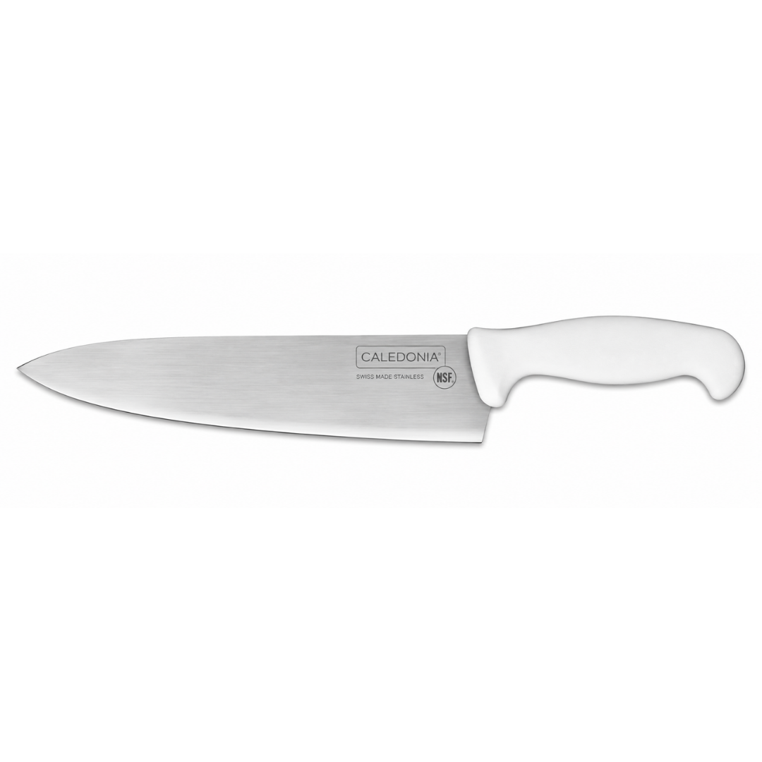 CUCHILLO CHEF 8”, FILO PROFESIONAL, MANGO ERGONÓMICO, COLOR BLANCO MODELO CACHE-8B