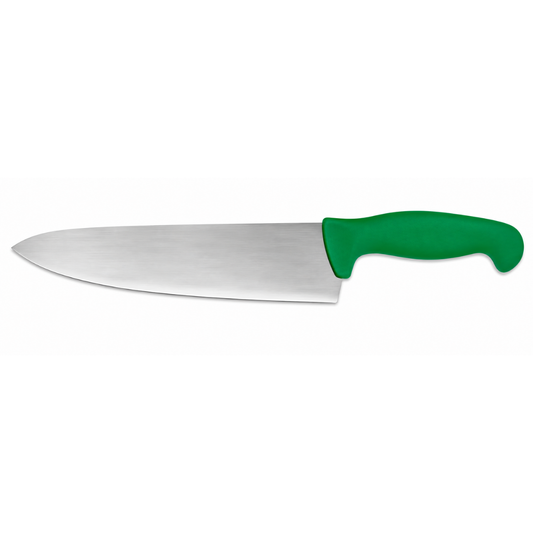 CUCHILLO CHEF 8”, FILO PROFESIONAL, MANGO ERGONÓMICO, COLOR VERDE MODELO CACHE-8V