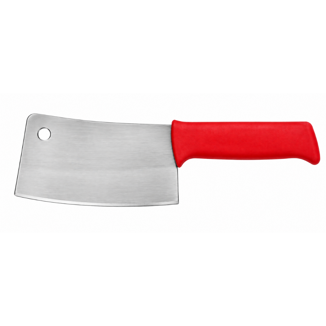 HACHUELA 8”, FILO PROFESIONAL, MANGO ERGONÓMICO, COLOR ROJO MODELO CACHU-8R