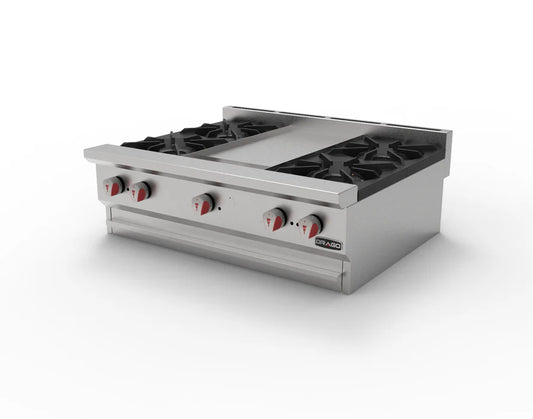 COMBINADO PARRILLA Y PLANCHA 4 QUEMADORES MODELO CG-40P