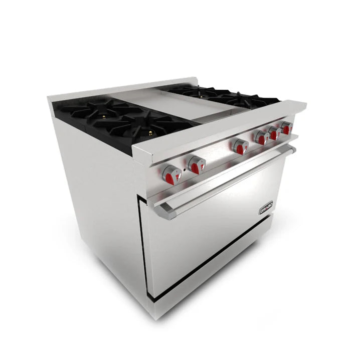 ESTUFA CON 4 QUEMADORES, HORNO Y PLANCHA MODELO CG-41P