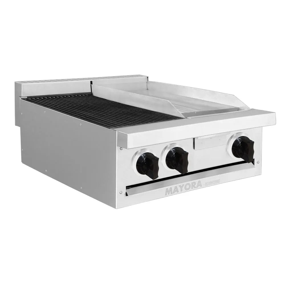 ESTUFA MODULAR CON 1 ASADOR Y 1 ESPACIO DE PLANCHA EN ACERO INOXIDABLE MODELO CG20061