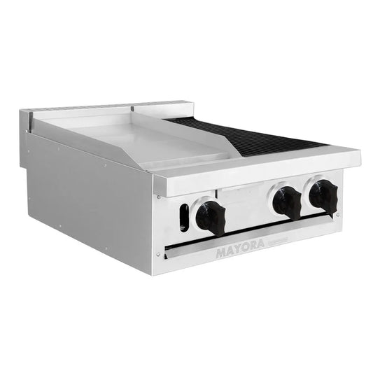 ESTUFA MODULAR CON 1 PLANCHA Y 1 ESPACIO DE ASADOR EN ACERO INOXIDABLE MODELO CG20091