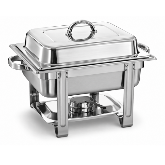 CHAFER RECTANGULAR ECONÓMICO 43X30X32 CM, ACERO INOX MODELO CHEME-4