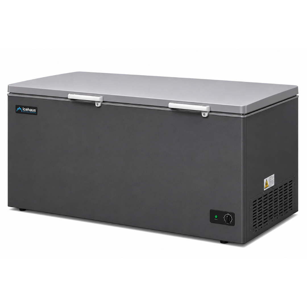 CONGELADOR Y REFRIGERADOR TAPA COFRE EN ACERO INOXIDABLE 2 TAPAS - GRIS 24 PIES CTC-24–SS-G