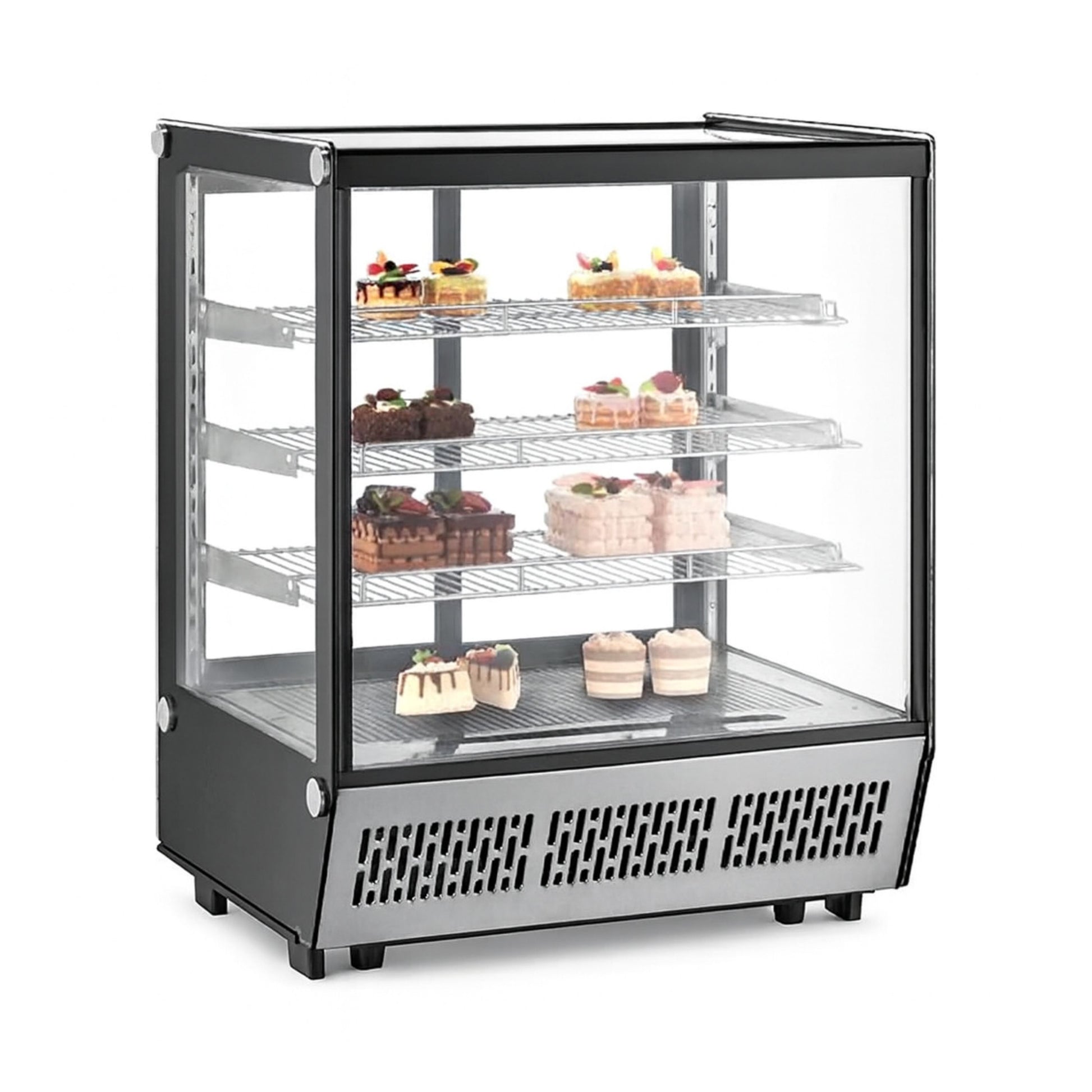 VITRINA REFRIGERADA CRISTAL RECTO CON 4 NIVELES DE EXHIBICIÓN