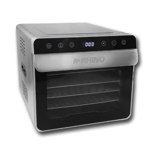 DESHIDRATADOR ALIMENTOS 6 CHAROLAS 30×28CM, 30–85°C, LUZ INTERNA, 700W MODELO DESALI-6