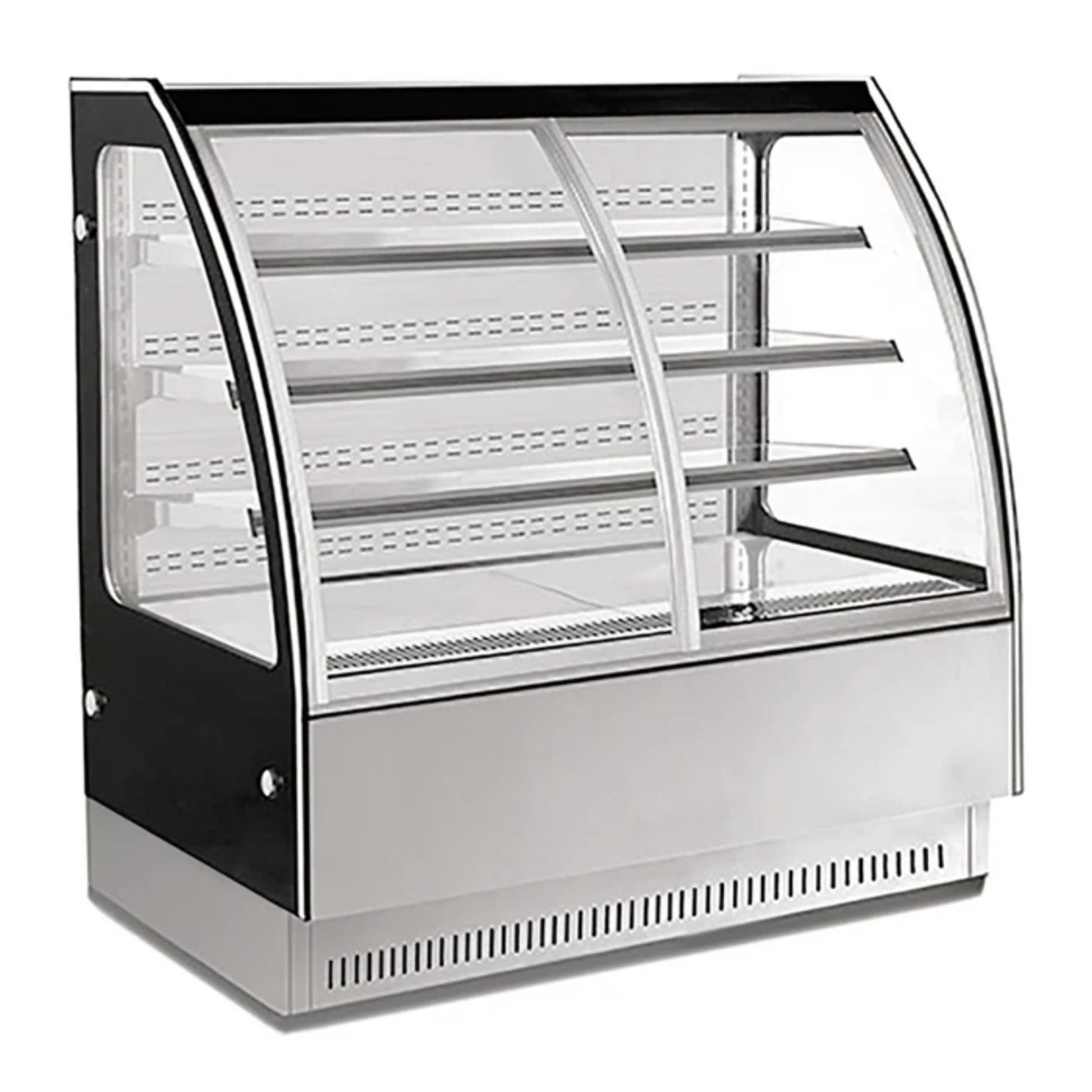 VITRINA EXHIBIDORA TIPO MURAL CON 2 PUERTAS CURVAS