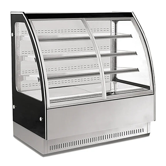 VITRINA EXHIBIDORA TIPO MURAL CON 2 PUERTAS CURVAS