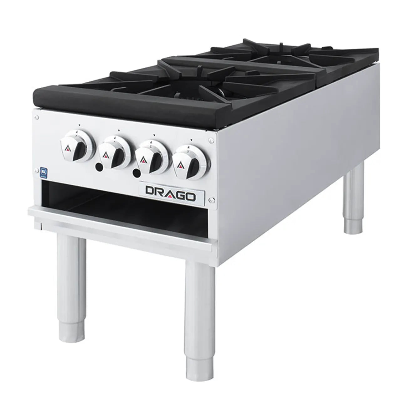 ESTUFÓN 2 SECCIONES VERTICAL, PATAS LARGAS, GAS NATURAL MODELO GNFO-02-VSH