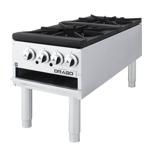 ESTUFÓN 2 SECCIONES VERTICAL, PATAS LARGAS, GAS NATURAL MODELO GNFO-02-VSH