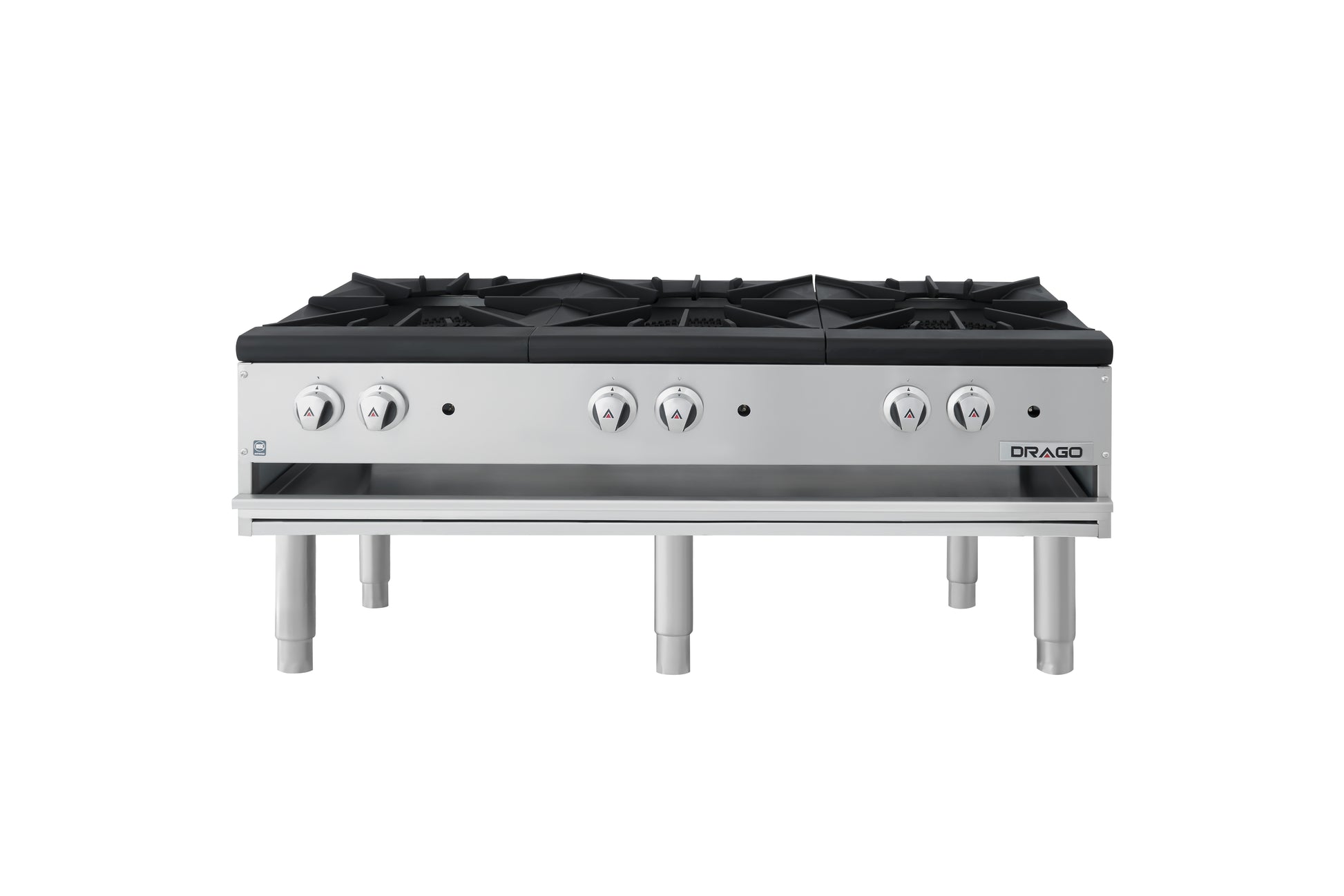 ESTUFÓN 3 SECCIONES HORIZONTAL, PATAS LARGAS, GAS NATURAL MODELO GNFO-03-HSH