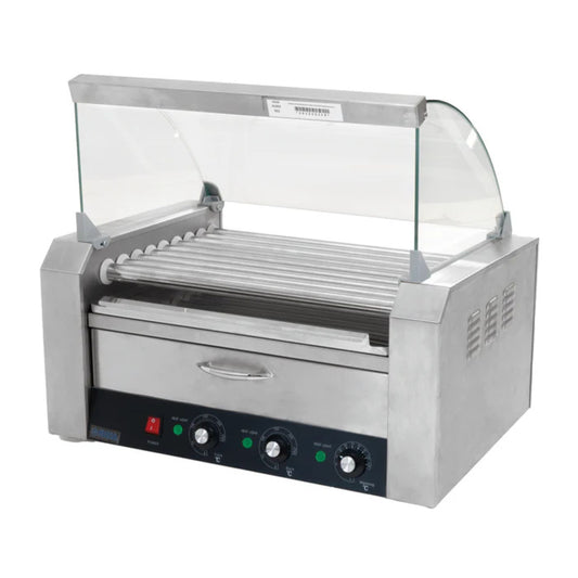 ASADOR DE SALCHICHAS DE 9 TUBOS CON CAJÓN PARA PAN