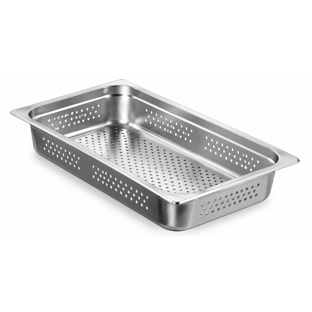 INSERTO DE ACERO INOXIDABLE PERFORADO, TAMAÑO ENTERO (53.5 X 33 CM), ALTURA 4 MODELO INAPE-4