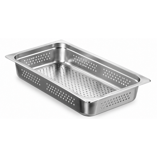 INSERTO DE ACERO INOXIDABLE PERFORADO, TAMAÑO ENTERO (53.5 X 33 CM), ALTURA 4 MODELO INAPE-4