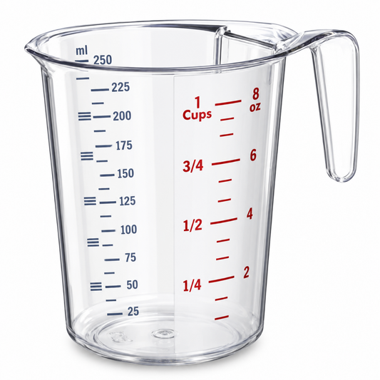 JARRA DE POLICARBONATO MEDIDORA GRADUADA, CAPACIDAD DE 250 ML MODELO JAPOME-250