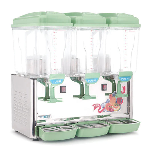 ENFRIADOR DE AGUAS FRESCAS DE TRES TANQUES DE 15 L