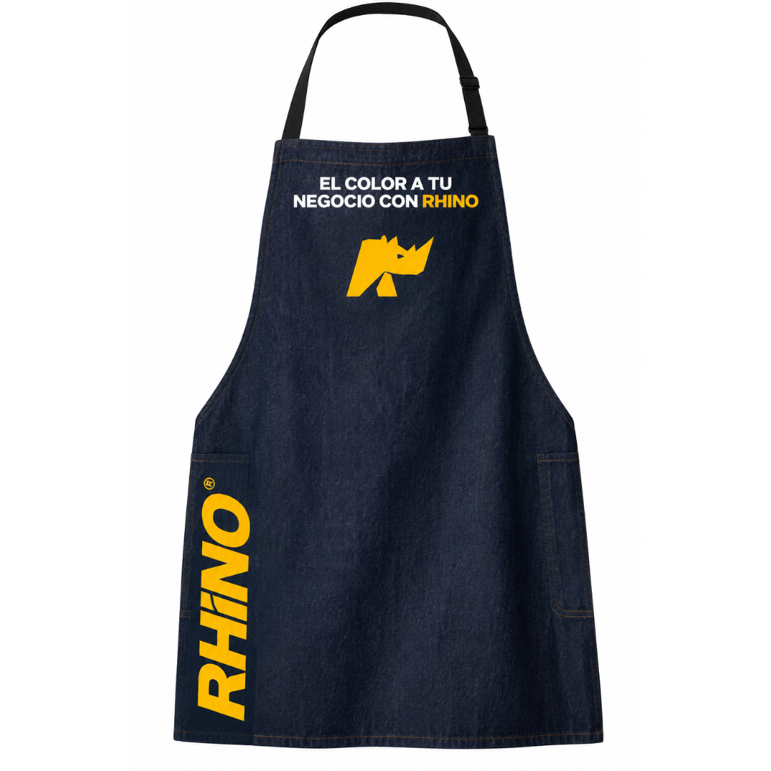 MANDIL DE POLIÉSTER CON LOGOTIPO RHINO, 60 X 90 CM MODELO MANDIL-02