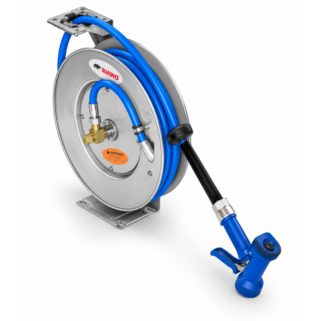 MANGUERA CON CARRETE RETRÁCTIL INOX 10 M MODELO MAPCA-10X
