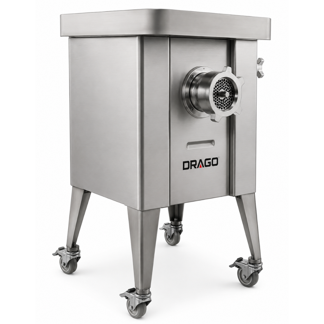 MOLINO DE CARNE 32P ACERO INOXIDABLE 2 HP 220 V CON PEDESTAL MC-32P-2HP