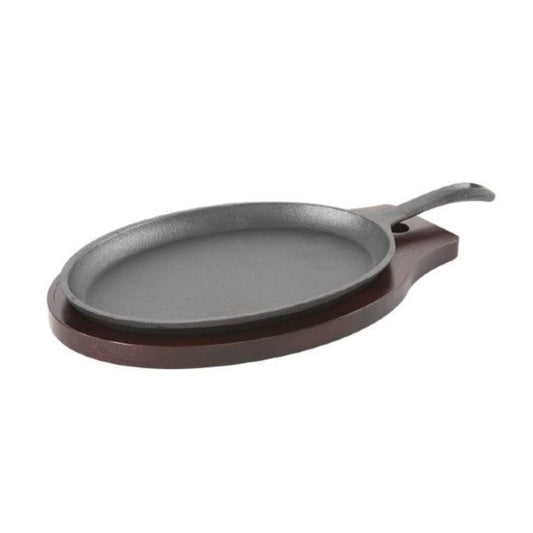 SARTÉN DE HIERRO FUNDIDO 15" X 8" X 1.6" OVALADO BASE