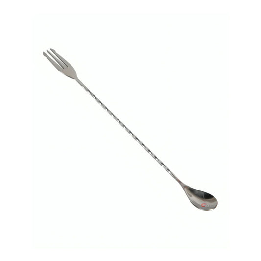 CUCHARA PARA BAR CON TENEDOR 30 CM