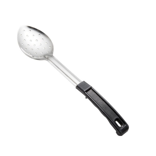 CUCHARA PARA COCINAR ACERO INOX MANGO PLÁSTICO 13" PERFORADA