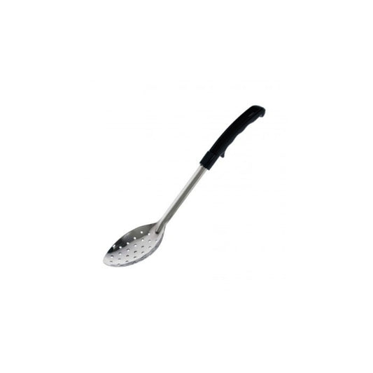 CUCHARA PARA COCINAR ACERO INOX MANGO PLÁSTICO 15" PERFORADA
