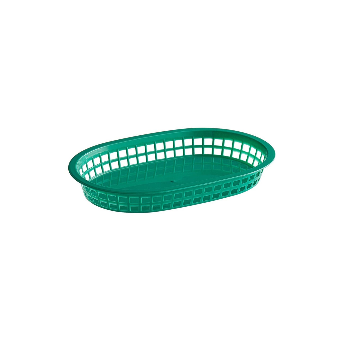 CANASTA PARA CENTRO DE MESA SENCILLA, VERDE (10.25"X6.75"X2")