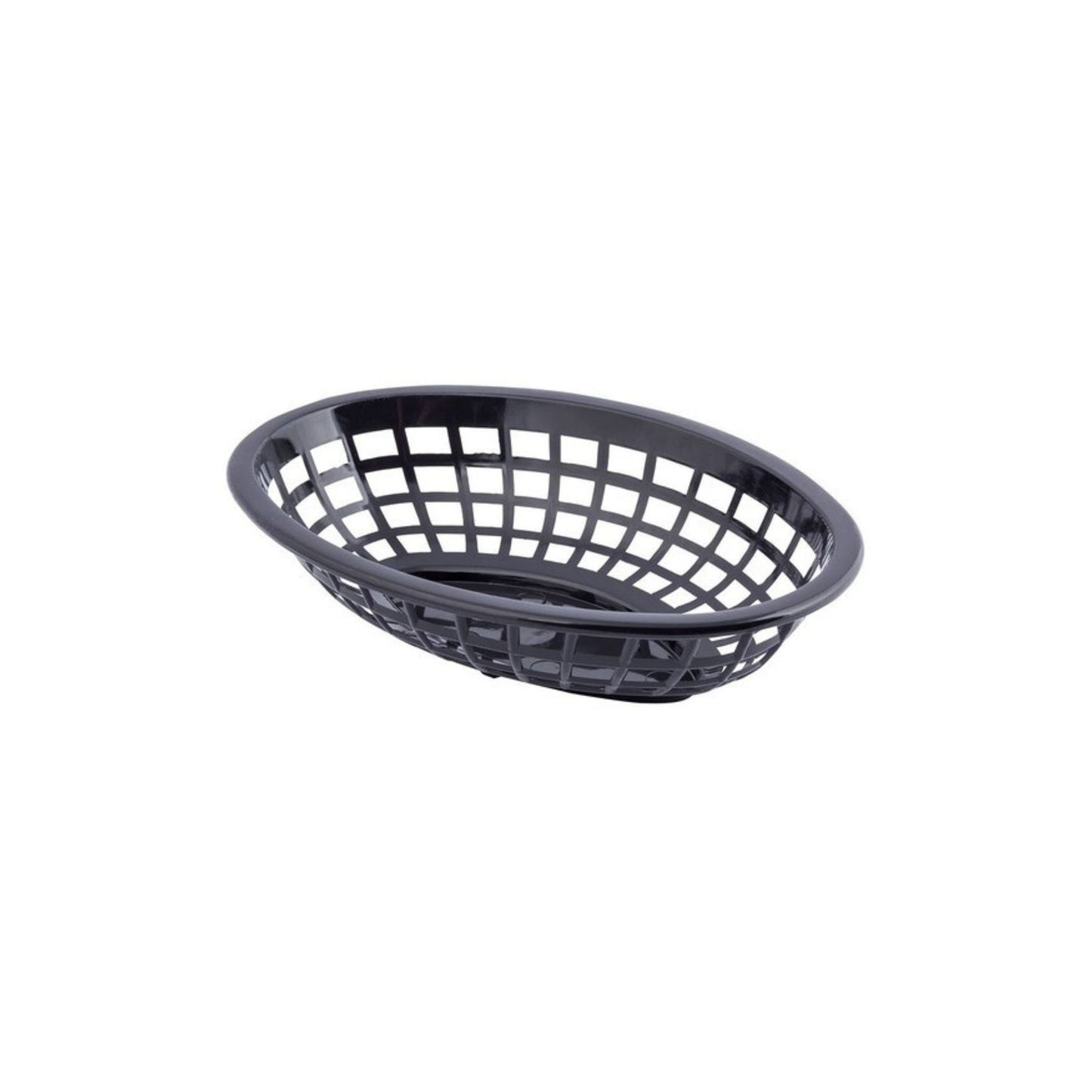 CANASTA PARA CENTRO DE MESA SENCILLA, NEGRA (10.25"X6.75"X2")