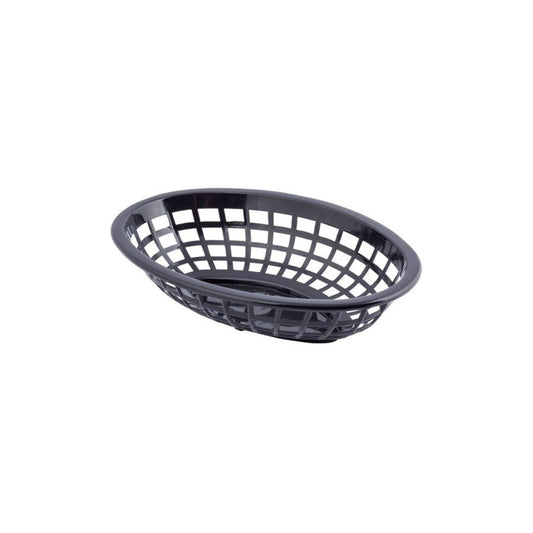 CANASTA PARA CENTRO DE MESA SENCILLA, NEGRA (10.25"X6.75"X2")