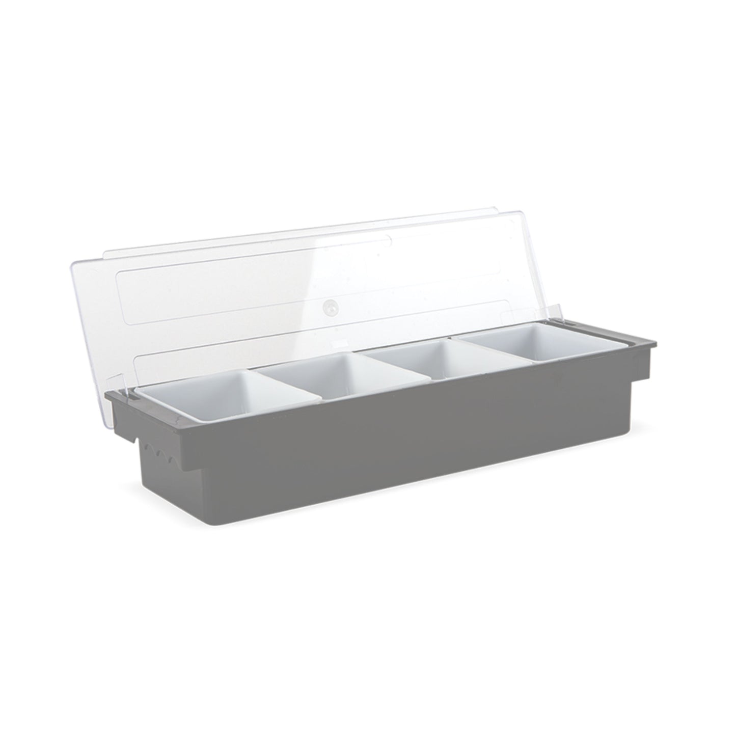 CAJA PARA CONDIMENTOS 4 COMPARTIMIENTOS PLÁSTICO