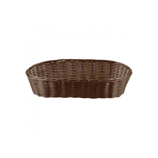 CESTA TEJIDA OVAL LARGA, NATURAL (9.2" X 4.9" X 3.2")