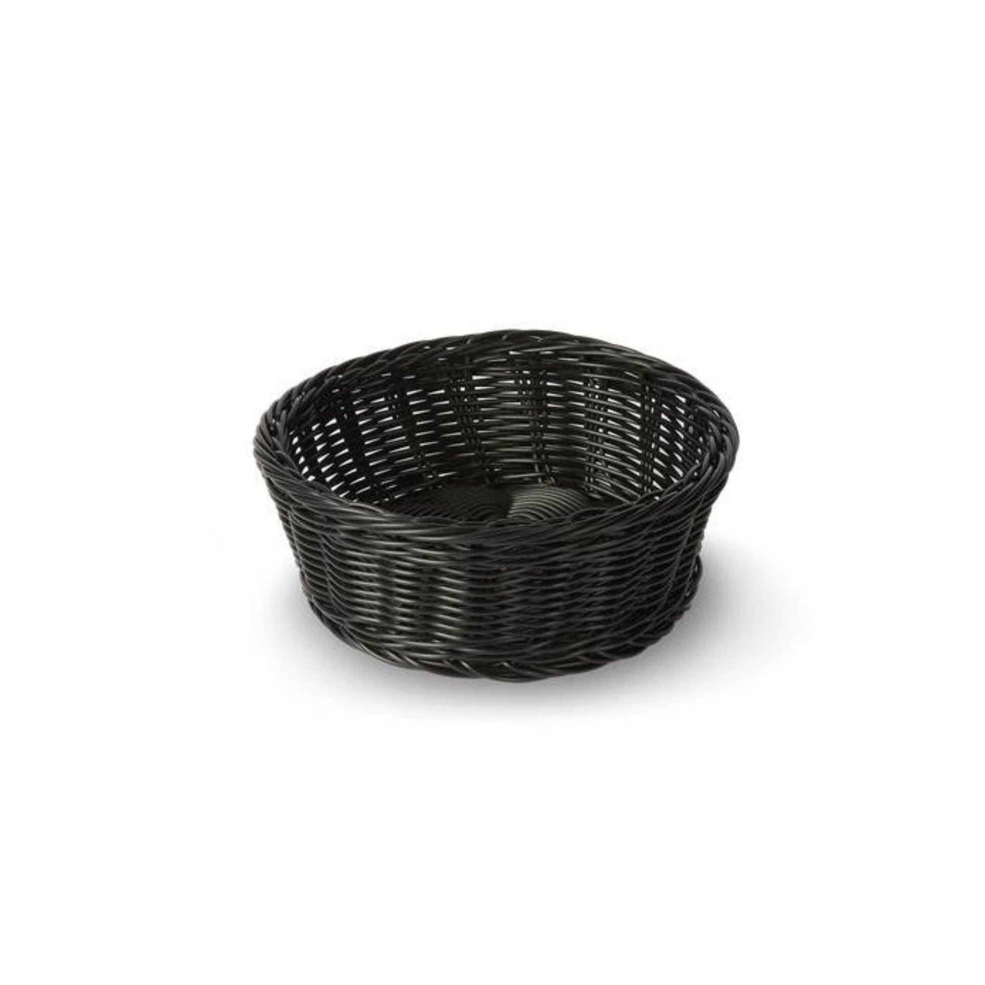 CESTA TEJIDA REDONDA, NEGRO (8.3" X 3.1")