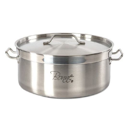 BUDINERA DE ACERO INOXIDABLE 30 LTS CON TAPA (20 CM X 46 CM)