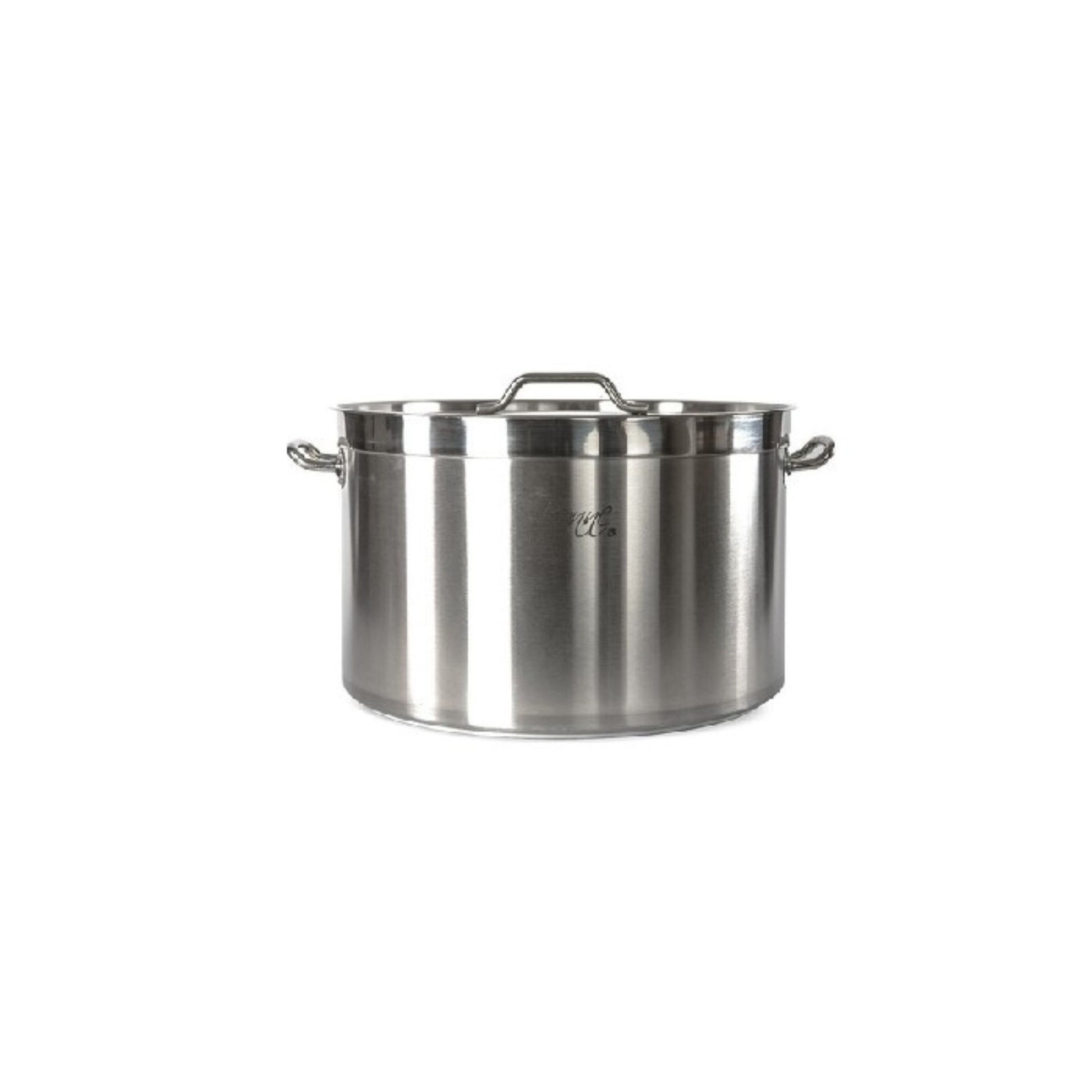 MEDIA OLLA ACERO INOXIDABLE 40 LTS CON TAPA (27 CM X 46 CM)