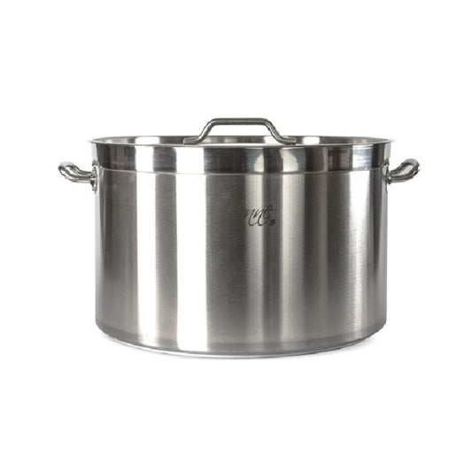 MEDIA OLLA ACERO INOXIDABLE 60 LTS CON TAPA (32 CM X 51 CM)