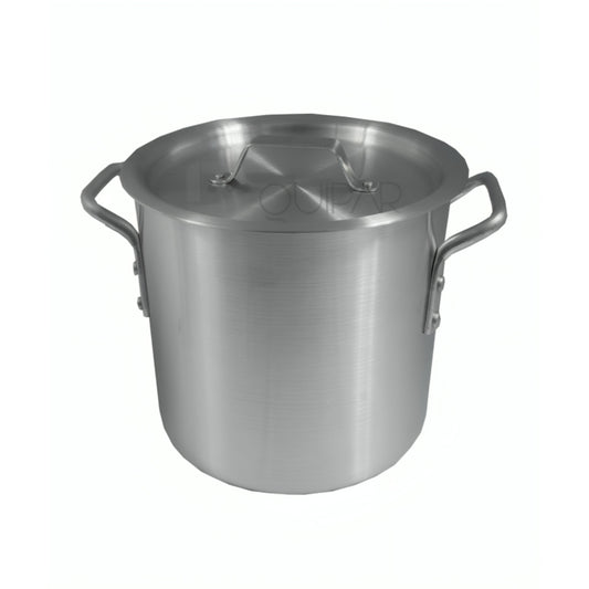 OLLA ALUMINIO TRIPLE FUERTE 12 LTS CON TAPA (25 CM X 24 CM)