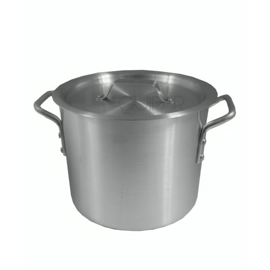 OLLA ALUMINIO TRIPLE FUERTE 8 LTS CON TAPA (23 CM X 19 CM)