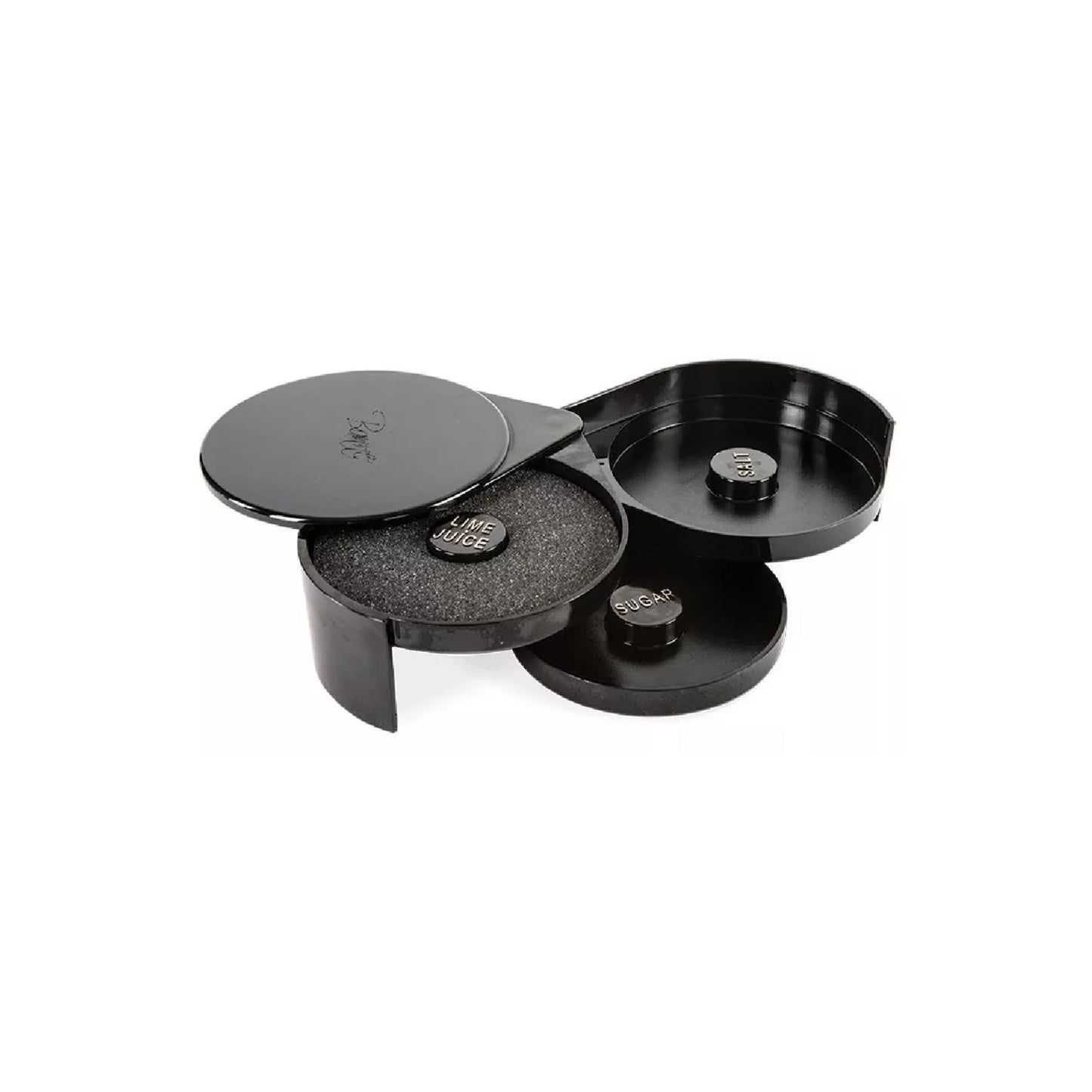 ESCARCHADOR DE VASOS 3 COMPARTIMENTOS NEGRO