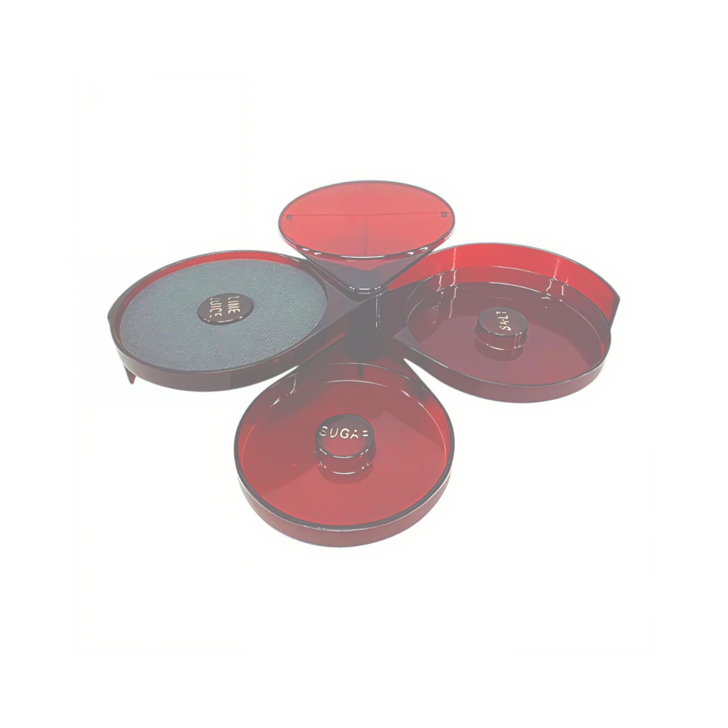 ESCARCHADOR DE VASOS 3 COMPARTIMENTOS ROJO