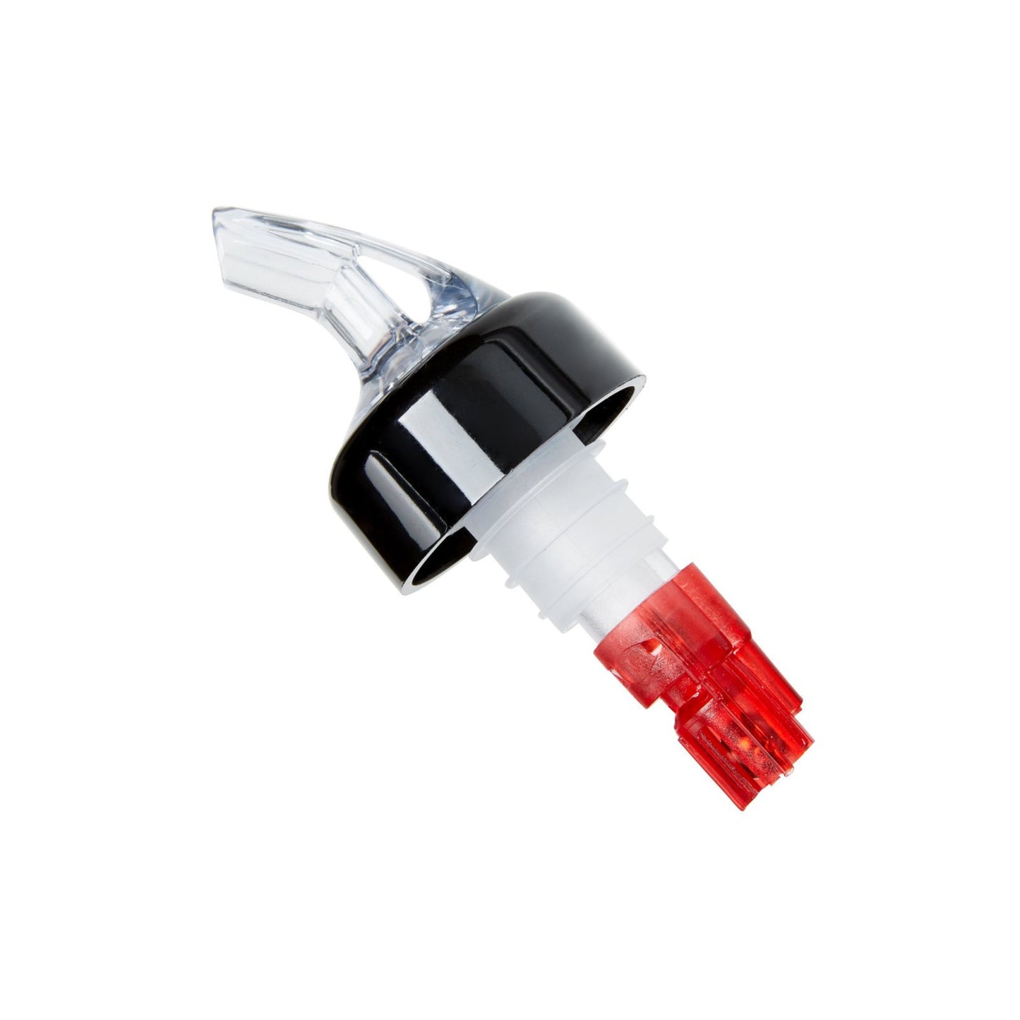 DOSIFICADOR PLÁSTICO PARA BOTELLA CON CANICA 1 OZ ROJO