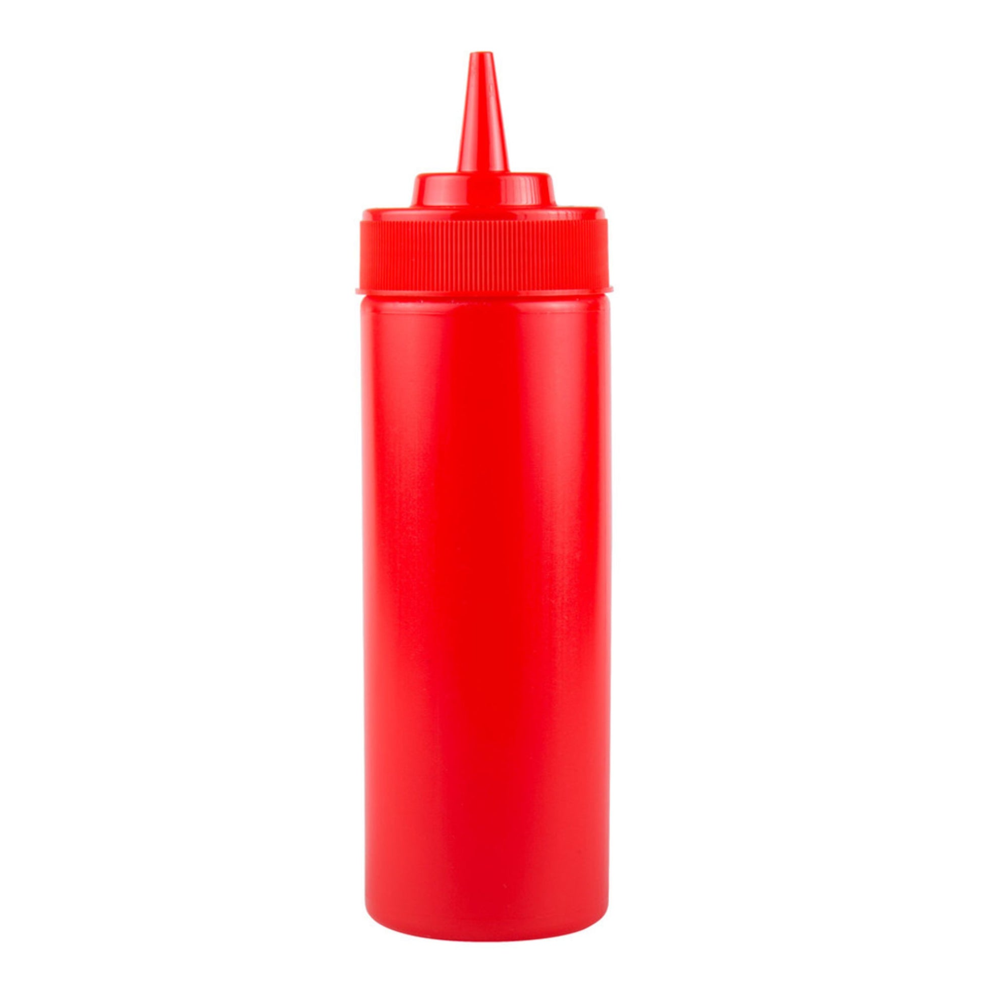 BOTE RECIPIENTE PARA ADEREZO ROJO 24 OZ