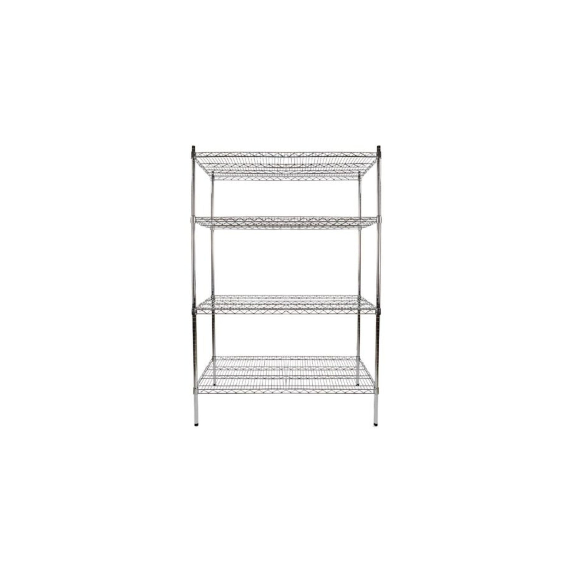 JUEGO ESTANTERÍA 36" X 18" CROMADA INCLUYE POSTES 72"